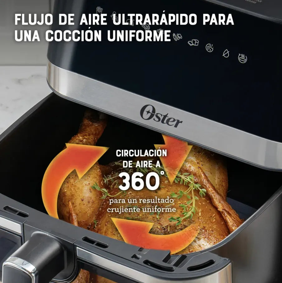 Freidora de aire digital Oster 7.5L de capacidad CKSTAF75WDSSDF