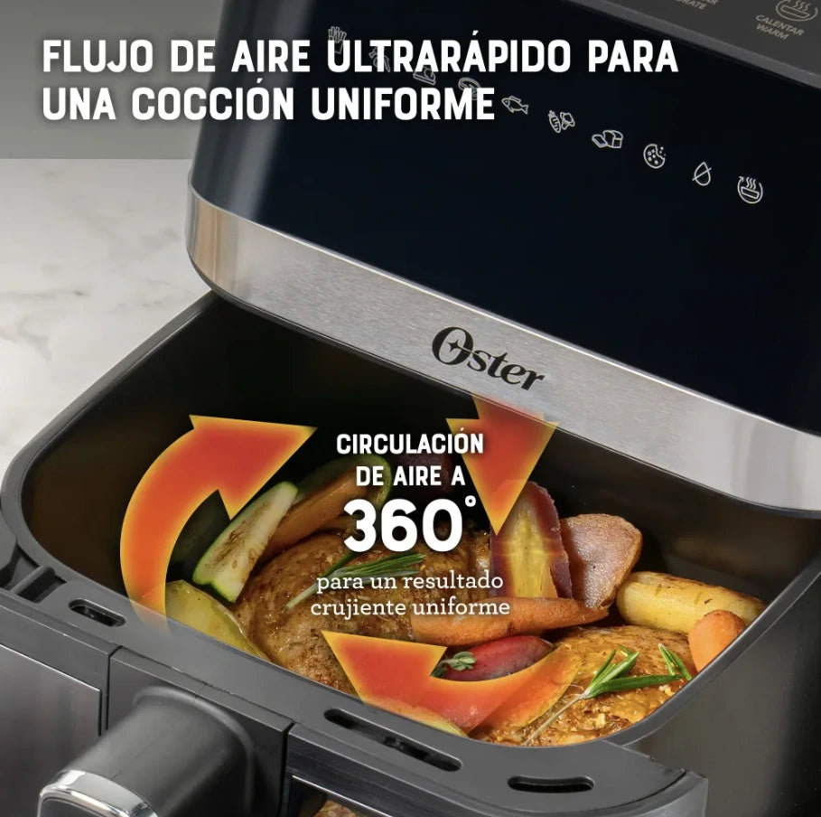 Freidora de aire digital Oster 4L de capacidad CKSTAF40WDDF