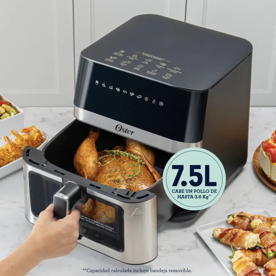 Freidora de aire digital Oster 7.5L de capacidad CKSTAF75WDSSDF