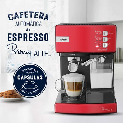 Cafetera Automática De Espresso Roja Oster Primalatte BVSTEM6603R