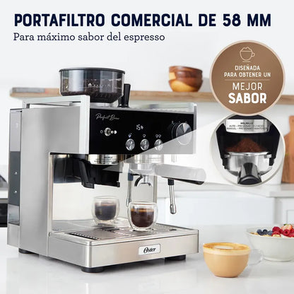 Cafetera Oster Espresso Maxima 2 Bombas de Presión 15 Bares BVSTEM7400