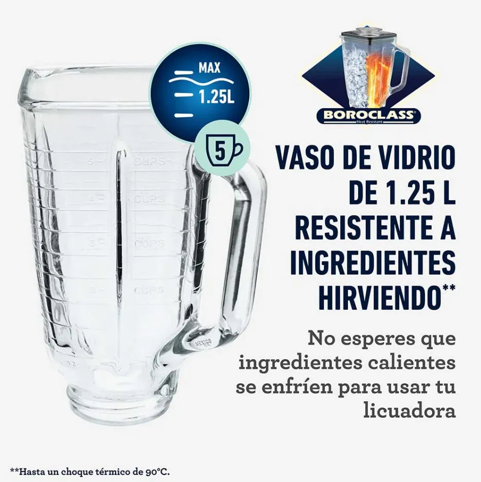 Licuadora Oster Tradicional Clasica Vaso De Vidrio 700w