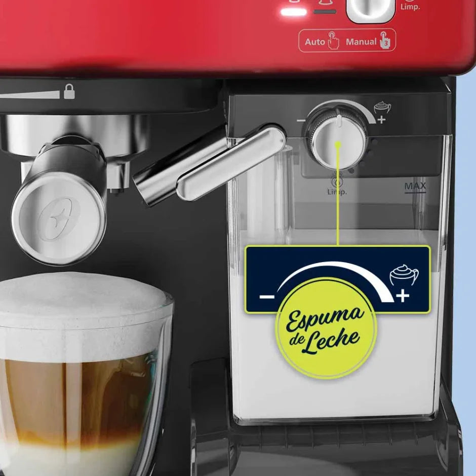 Cafetera Automática De Espresso Roja Oster Primalatte BVSTEM6603R