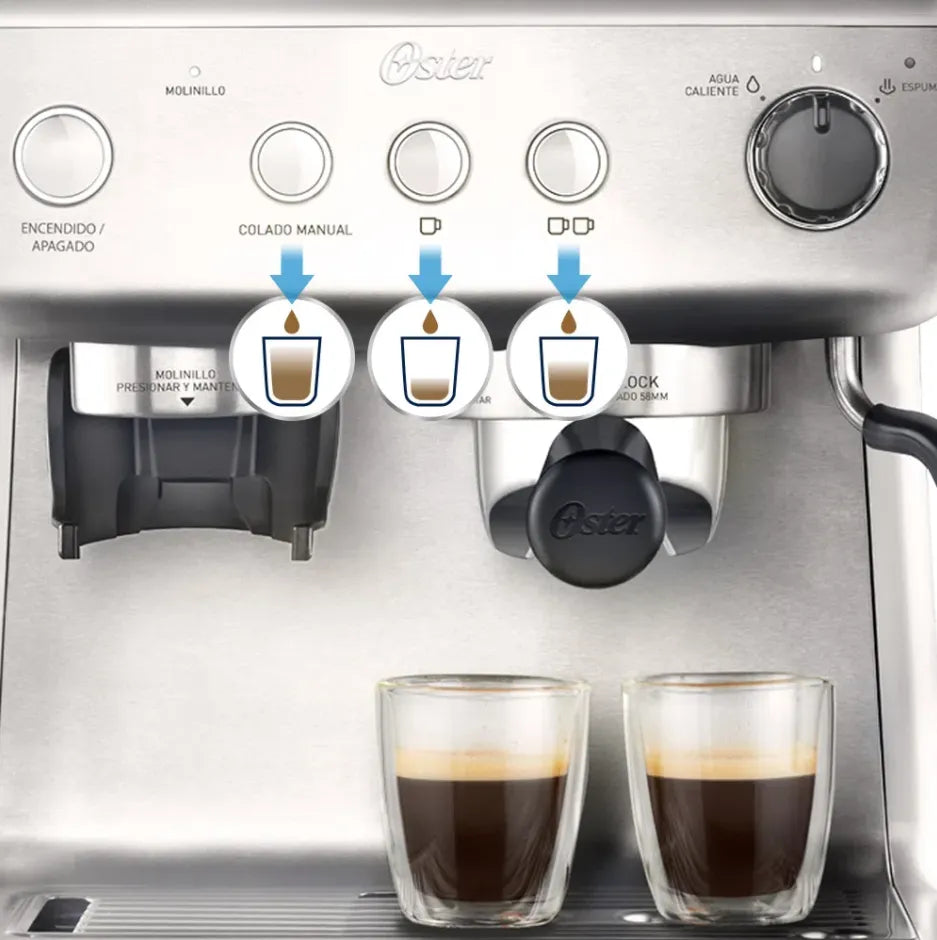 Cafetera Para Espresso Oster 15 Bares Molino Integrado BVSTEM7300