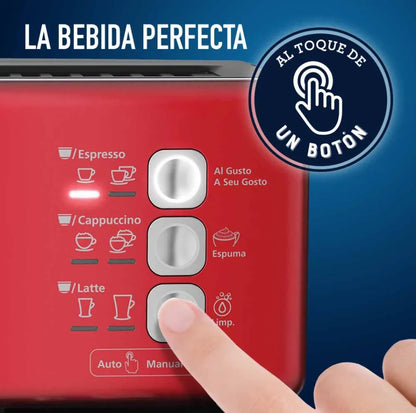 Cafetera Automática De Espresso Roja Oster Primalatte BVSTEM6603R