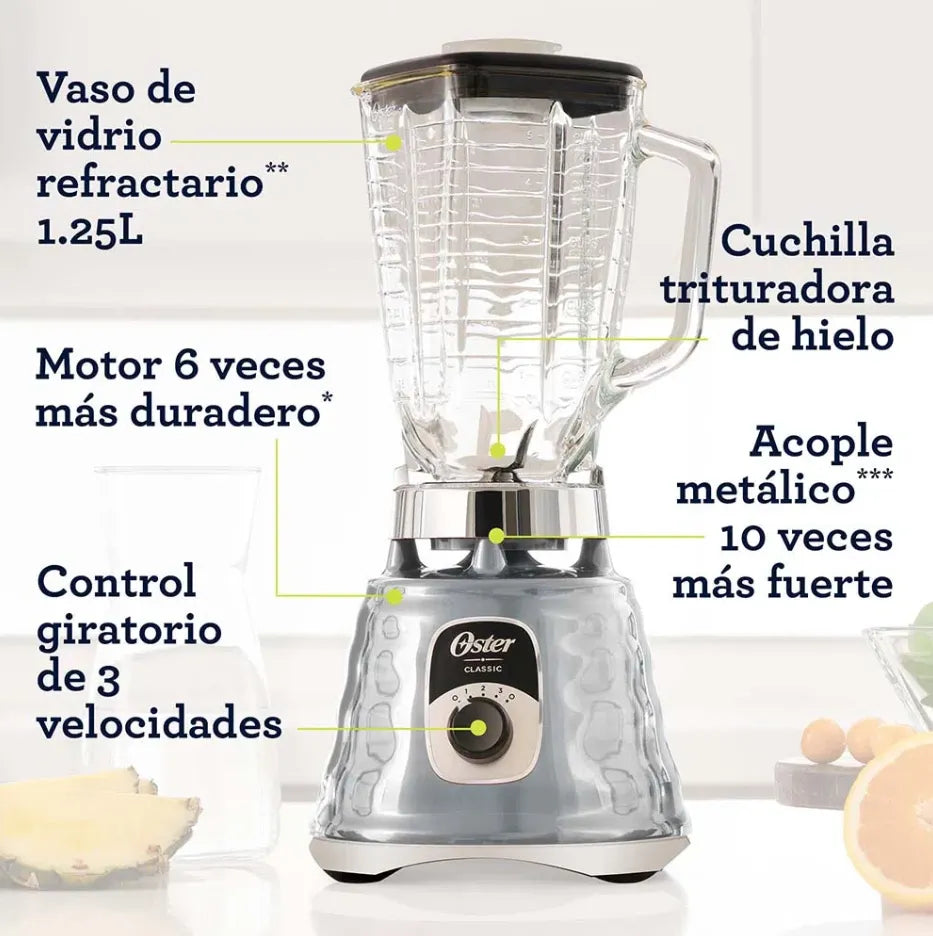 Licuadora Oster Tradicional Clasica Vaso De Vidrio 700w